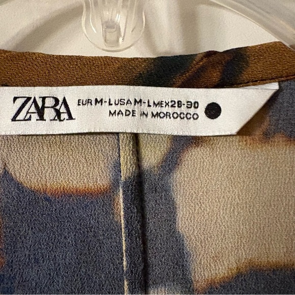 ZARA Viscose Tunic Dress Adjustable Ruched Front Size M-L Limited Edition - Picture 8 of 8